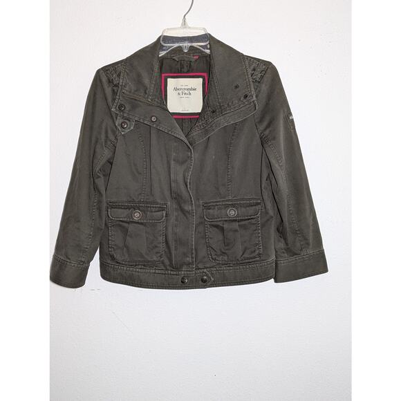 Abercrombie & Fitch Army Green Utilitarian Jacket Size L - Picture 1 of 7